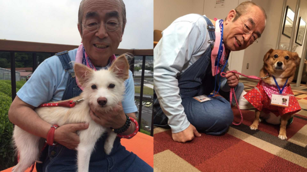 志村健和兩隻愛犬